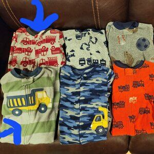 9 Sleeper Footie Zip Up PJs- Boys Size 18 Months LOT ($1 EACH!)